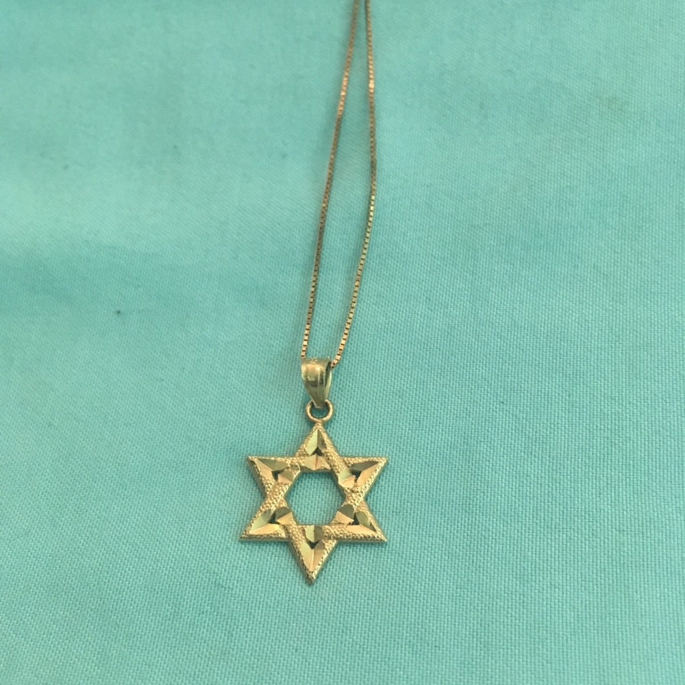 Gold Star David Necklace